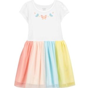 Carter’s Baby Girl Infant Rainbow Dress Tulle Tutu 2T NWT Toddler Colorful Fun